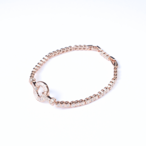 Celestial Rose Gold Bracelet with rose gold plating, designed to shimmer with soft elegance and a warm, sunset-like glow.