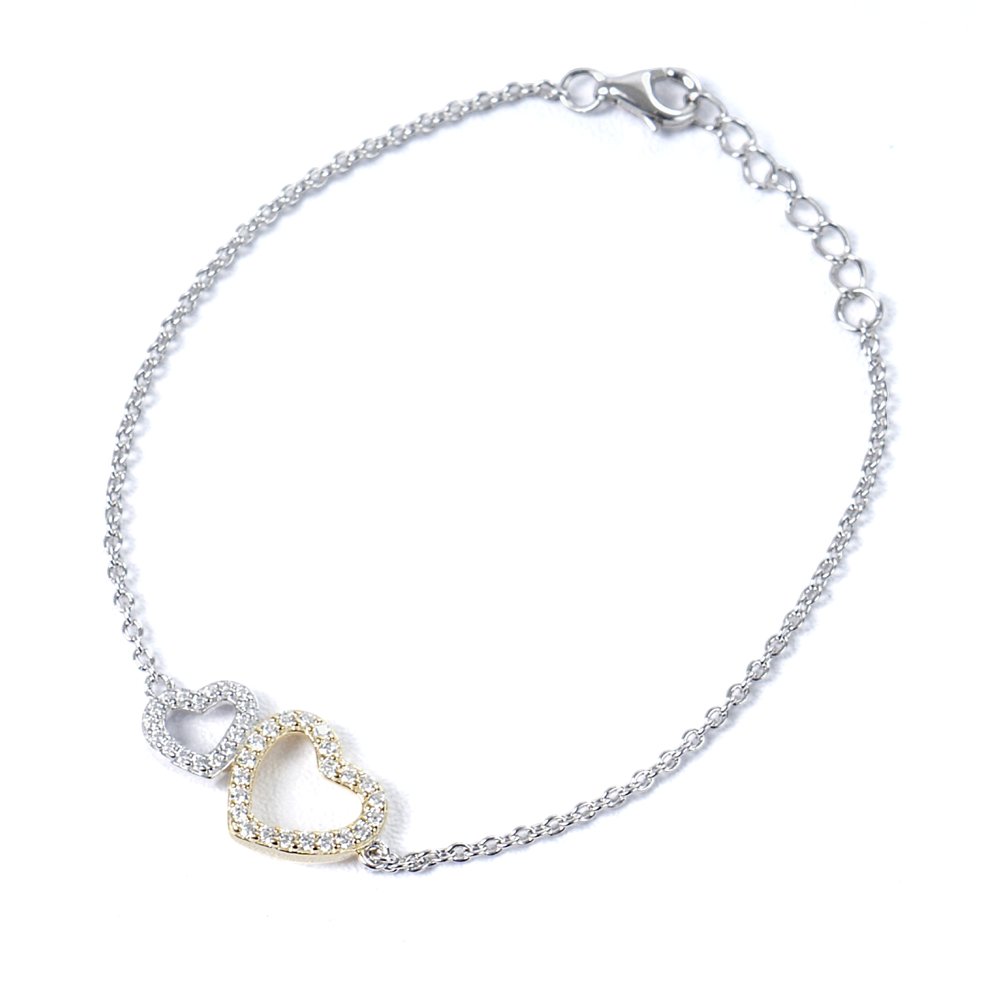 Two Toned Intertwined Love Bracelet (BRC0051E)