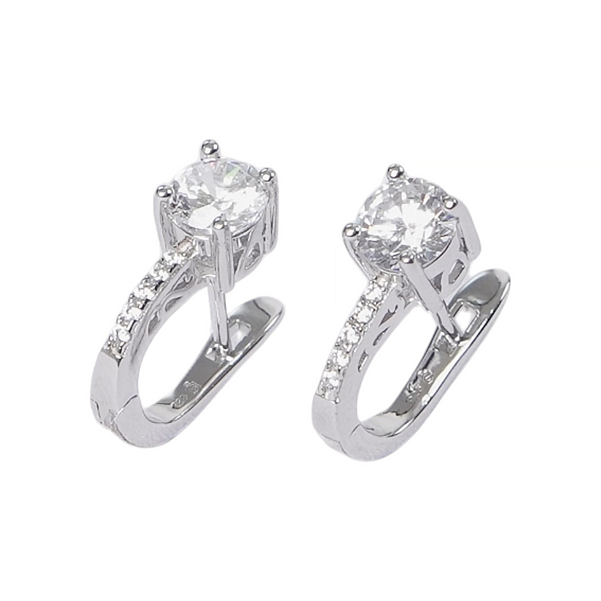 Graceful Glow Silver Earrings (ME05...