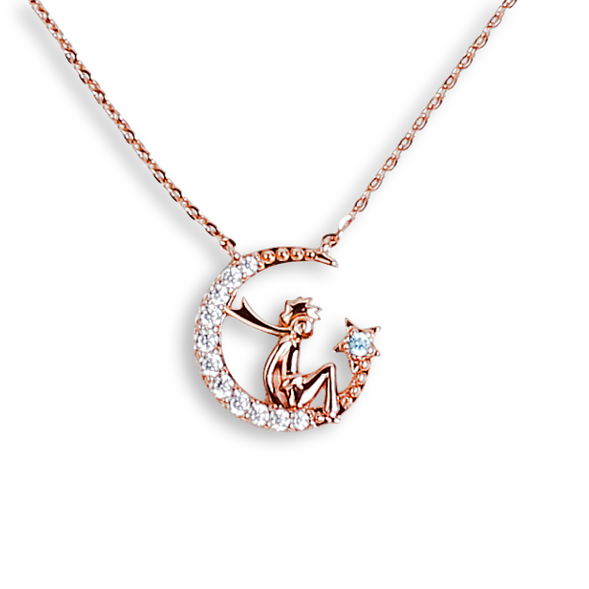 Dreamy Crescent Necklace (NC02436A)