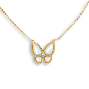 Mother Of Pearl Butterfly Necklace (NC03120A)