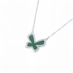 Green Malachite Butterfly Necklace (NC03121A)