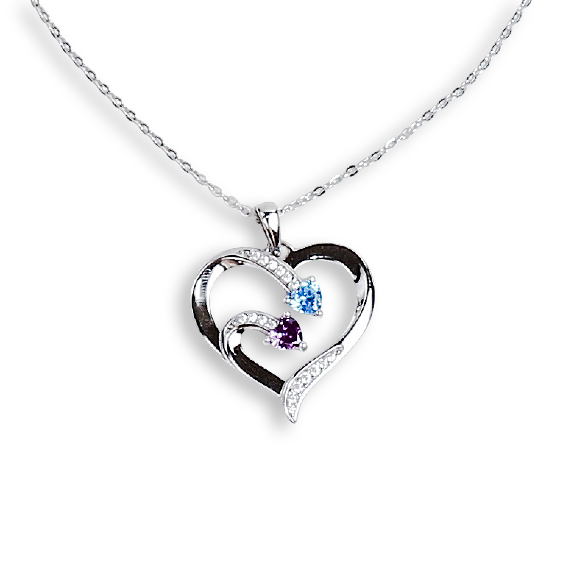 Twin Heart Necklace (SP08053A)