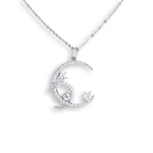 Twin Crescent Necklace (SP08253A)
