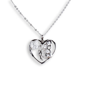Butterfly Heart Necklace (SP08752A)