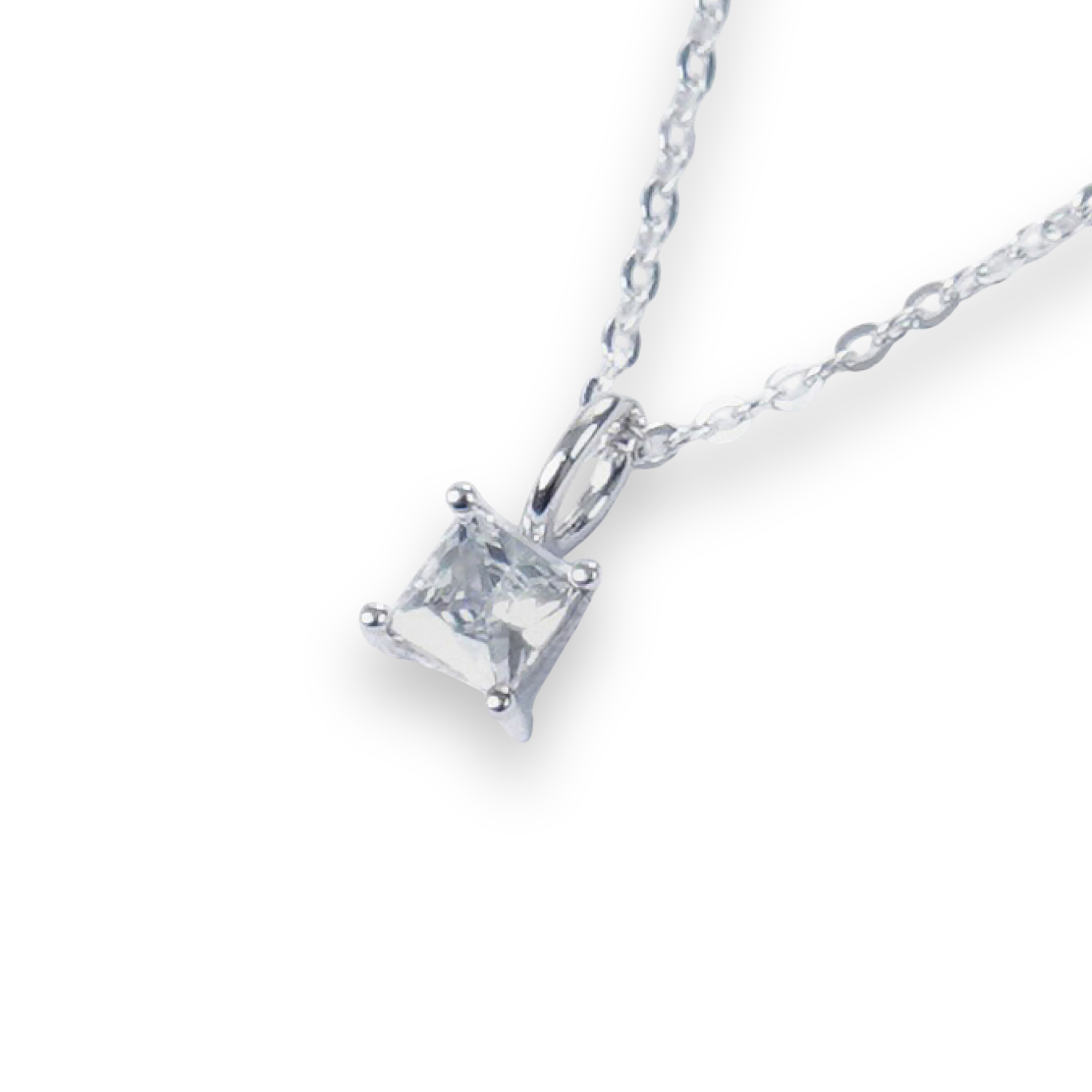 Timeless Square Gem Necklace (SP09997A)