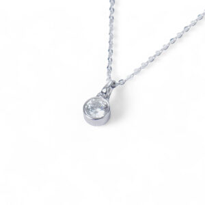 Radiant Gemstone Silver Necklace (SP10015A)