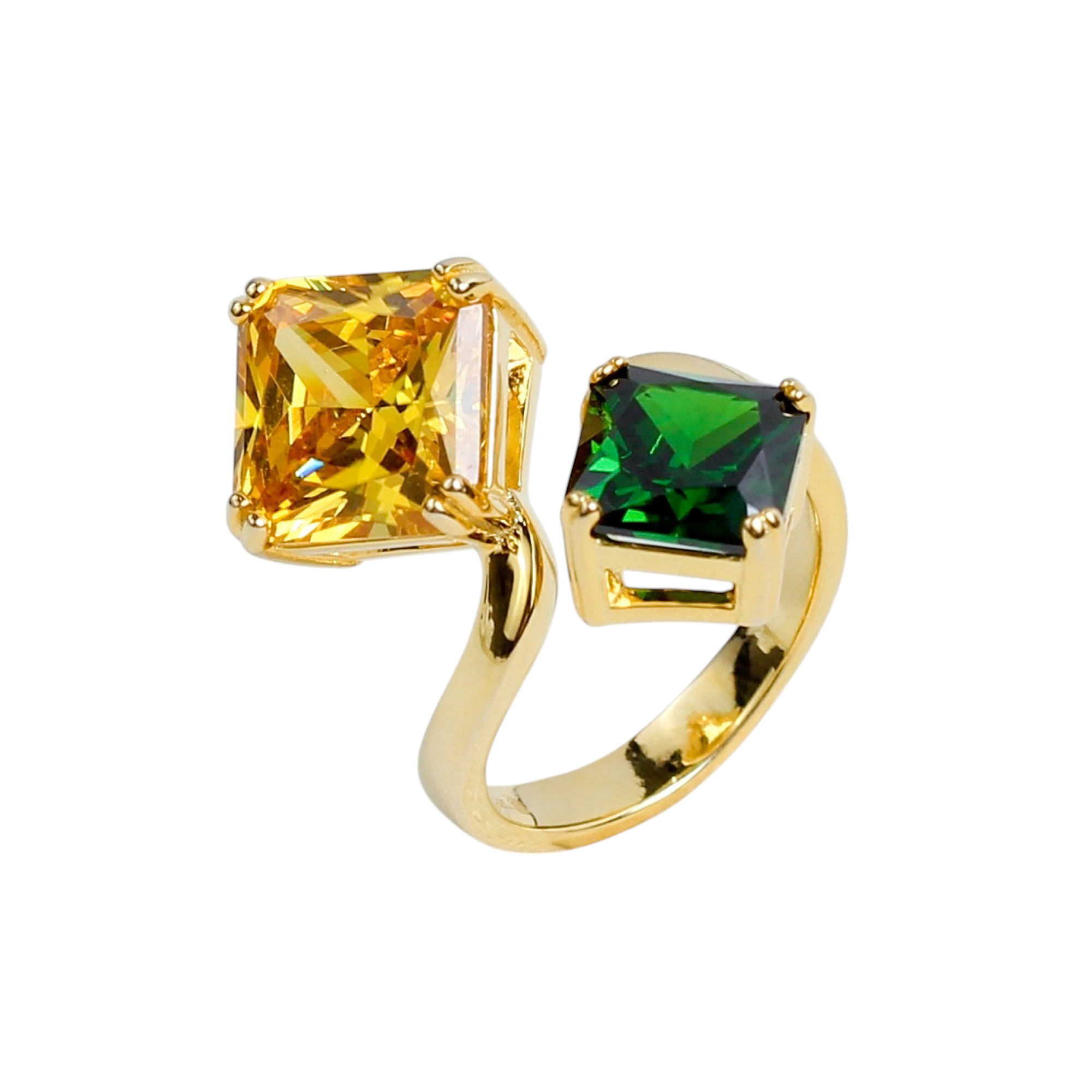 Citrine & Green Tourmaline Bypass Ring (SR08317C)