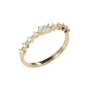 Crystal Cluster Gold Ring (SR11241A)