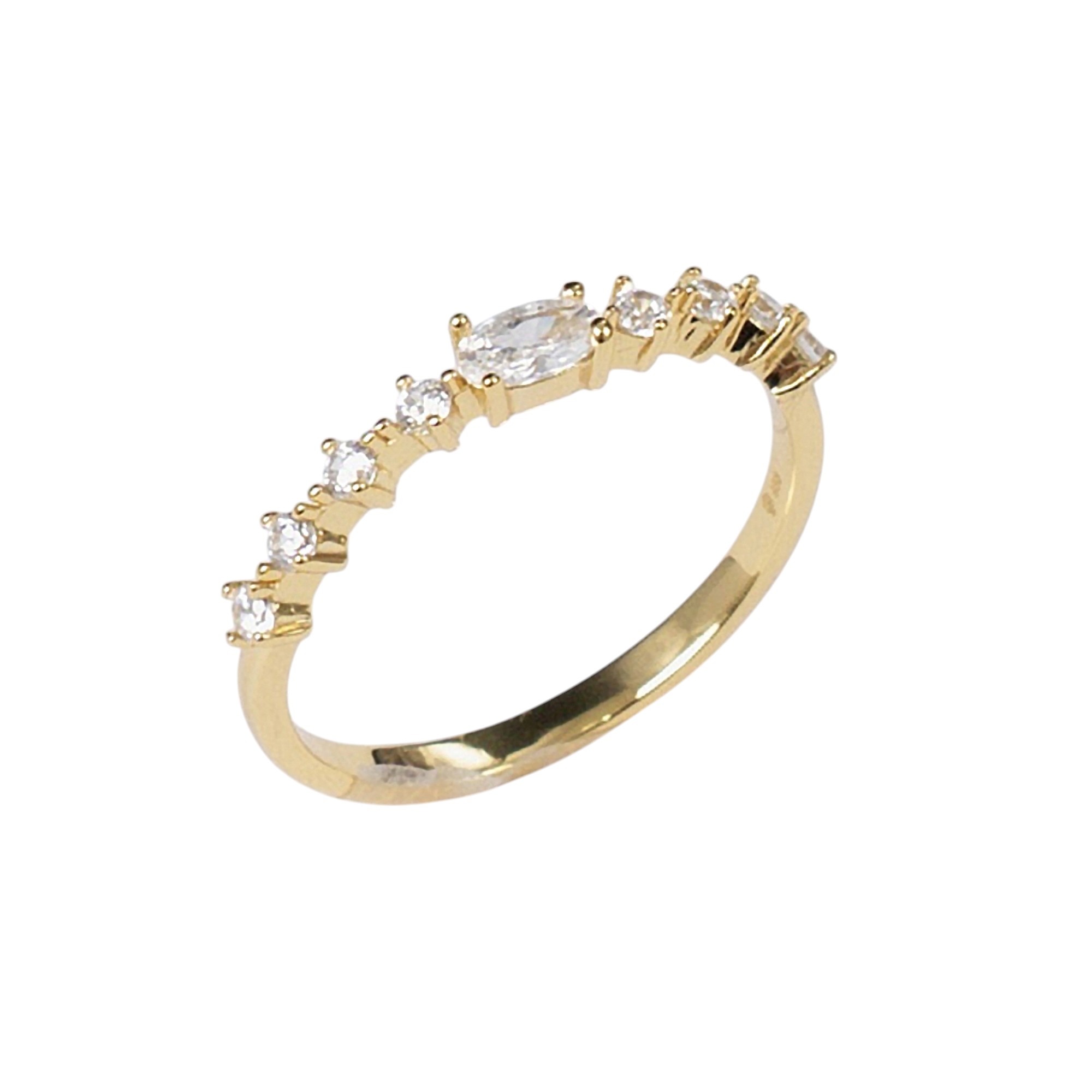 Crystal Cluster Gold Ring (SR11241A)